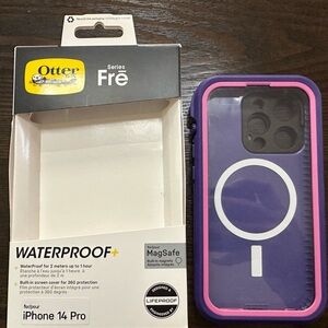 OtterBox Fre Series iPhone 14 Pro Case - Purple and Pink